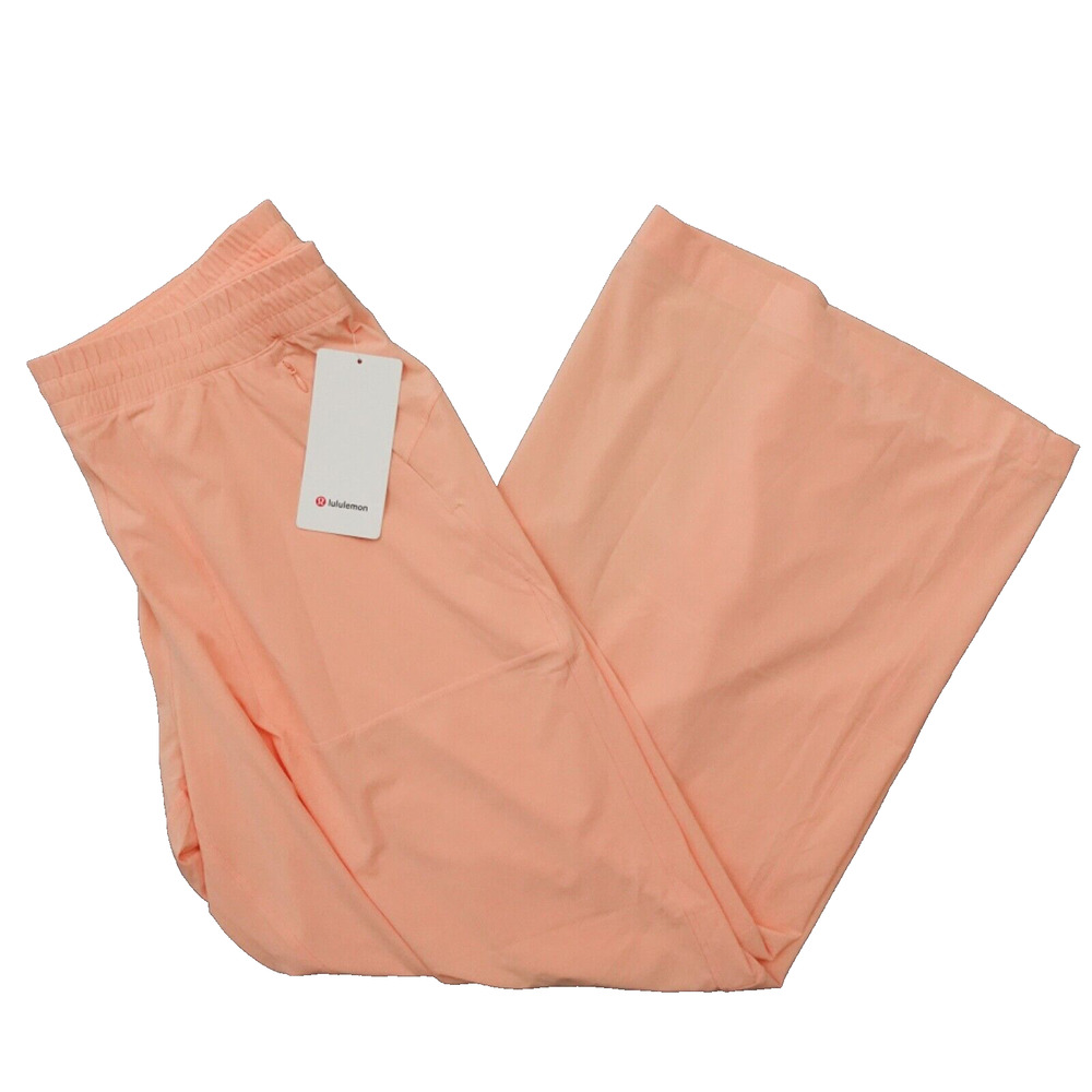 New Lululemon Size 14 Swift Mid Rise Wide Leg Pant PCHB Peach Bellini $128
